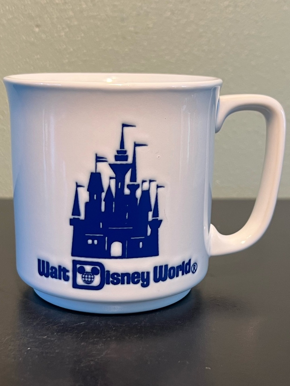 Vintage Walt Disney World Cinderella Castle Mug Embossed Silhouette Mickey Ear